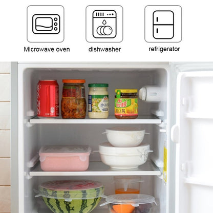 6 PCS / Set Food Grade Silicone Sealing Lids Fresh Keeping Covers by bashfashion