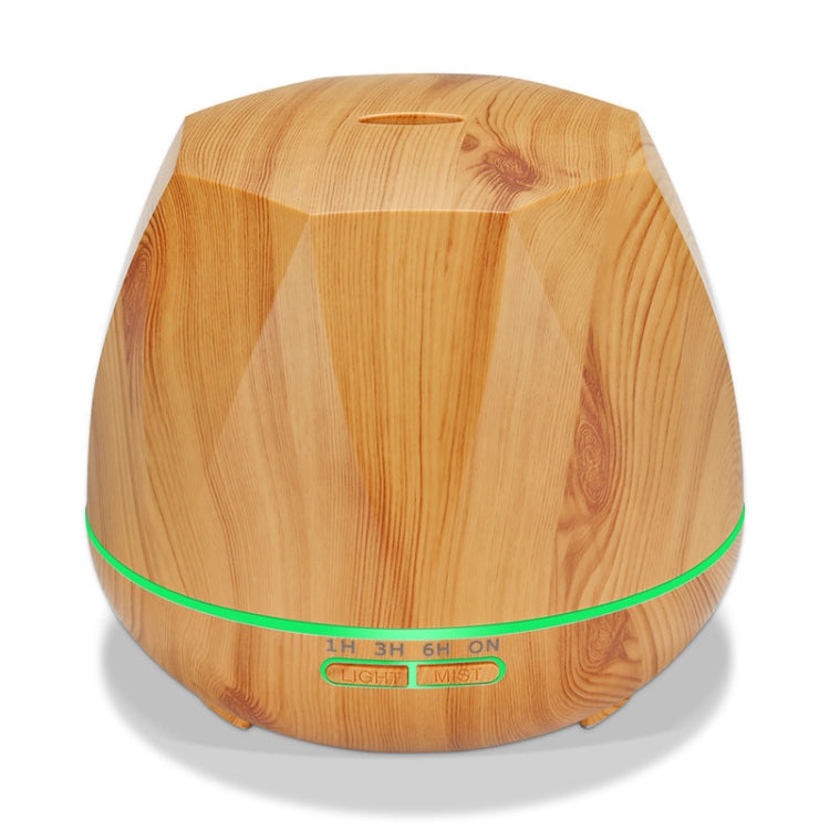 Diamond Wood Grain Remote Control Ultrasonic Humidifier Aromatherapy Machine Automatic Alcohol Sprayer with LED Lights, Capacity: 400mL, US Plug (Light Wood Color) by bashfashion