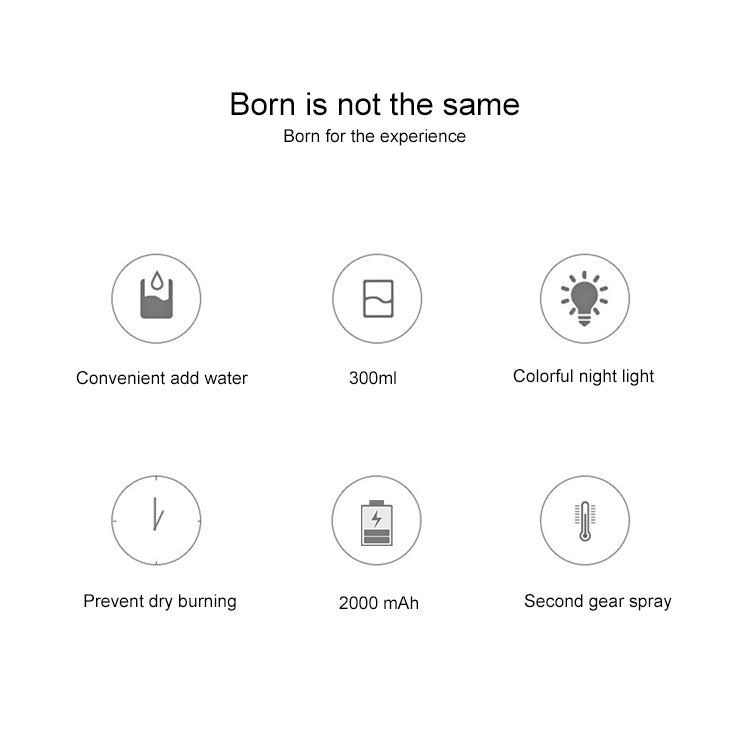 WT-H16 USB Charging Water Pattern Atomizing Humidifier with Colorful Night Lights, Water Tank Capacity: 300mL (Blue) by bashfashion