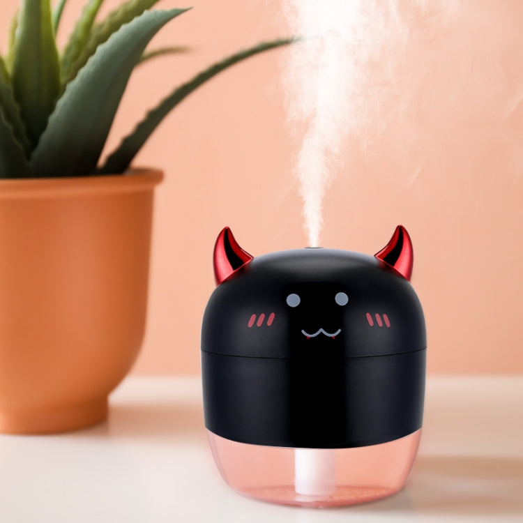 WT-H21 Devil Atomizing Humidifier with Colorful Night Lights, Water Tank Capacity: 200mL(Black) by bashfashion