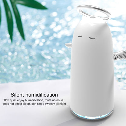 TSHM0 Mini Angel Atomizing Humidifier with Colorful Night Lights, Water Tank Capacity: 230mL (Silver) by bashfashion