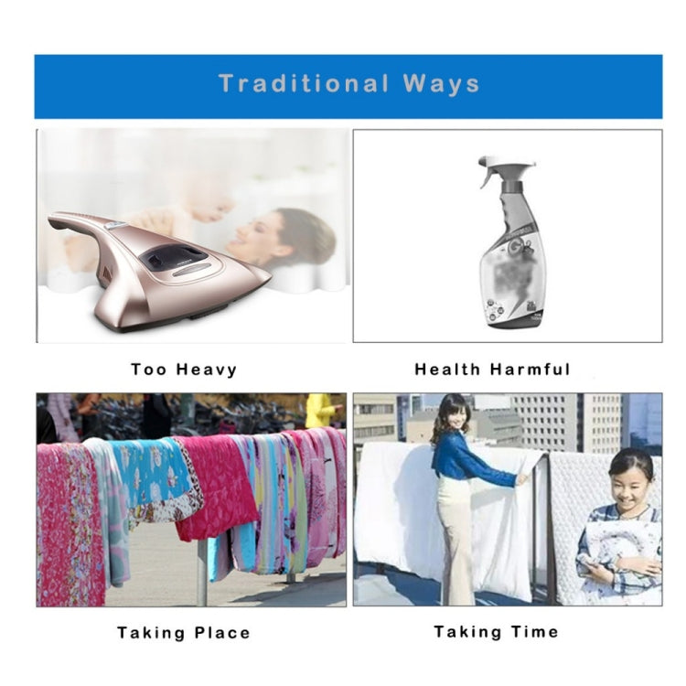 Household Wireless Ultrasonic Deodorizer Vacuum Cleaner Dust Mite Controller(Black) by bashfashion