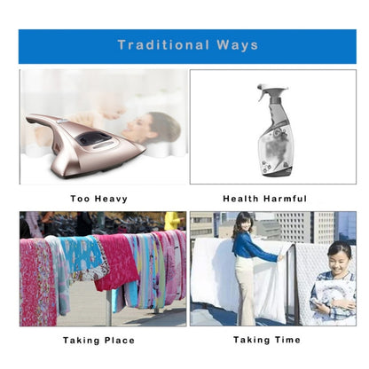 Household Wireless Ultrasonic Deodorizer Vacuum Cleaner Dust Mite Controller(Black) by bashfashion