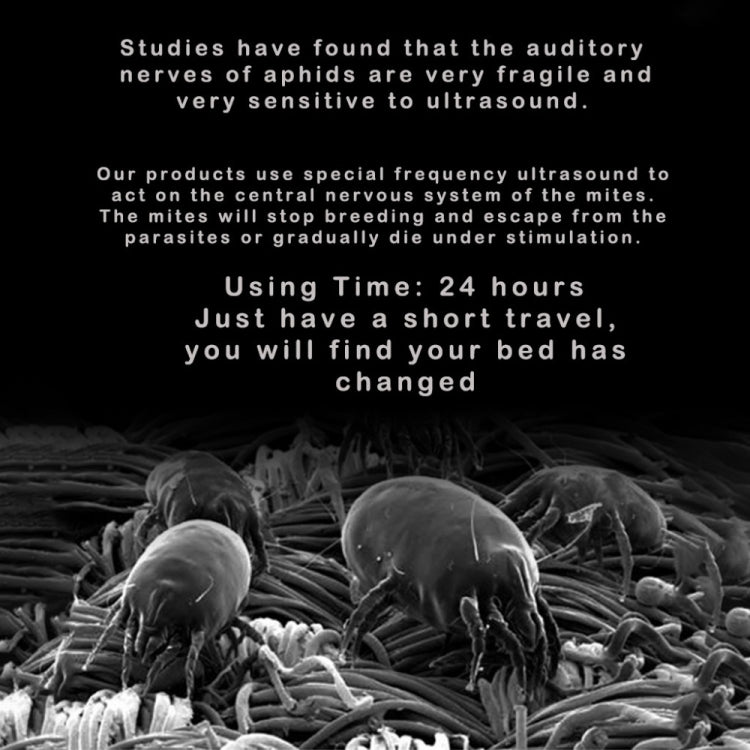 Household Wireless Ultrasonic Deodorizer Vacuum Cleaner Dust Mite Controller(Black) by bashfashion