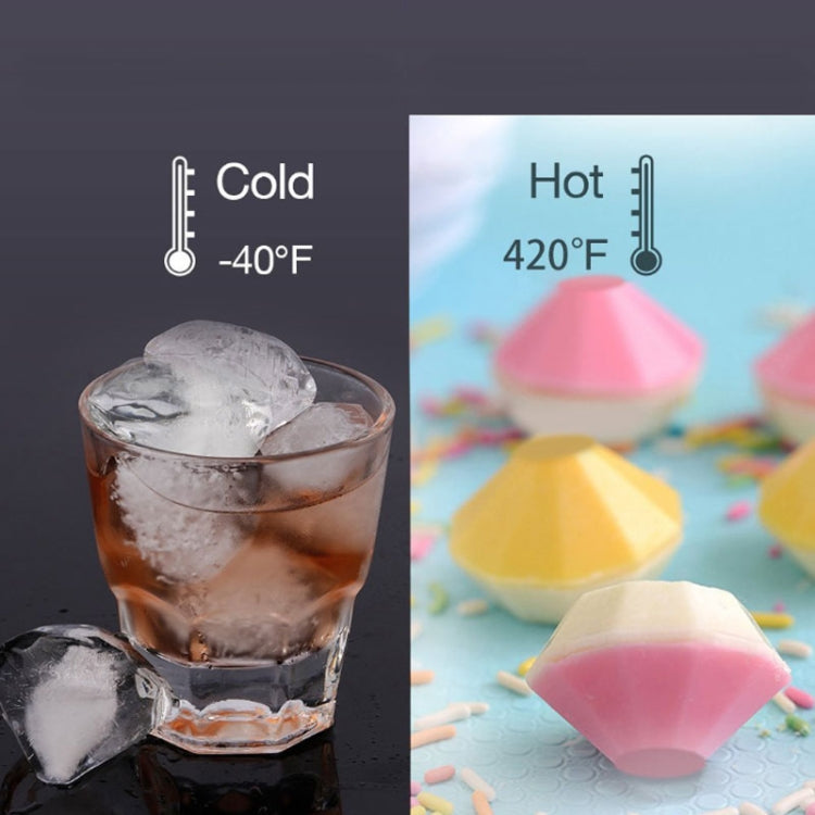 New 4 Cavity Diamond Shape 3D Ice Cube Mold Maker Bar Party Silicone Trays Chocolate Mold Kitchen Tool by bashfashion