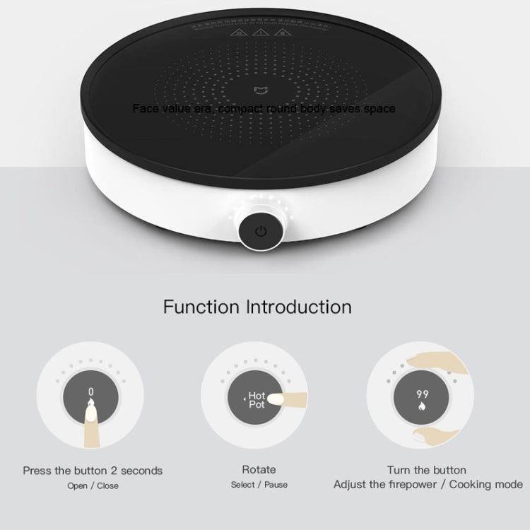 Original Xiaomi Mijia 2100W 9 Grades Youth Edition Smart Induction Cooker(Black White) by Xiaomi