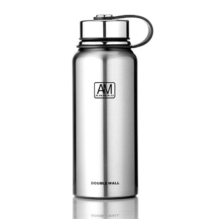 610ml Outdoor Vacuum Stainless Steel Heat Insulation Cup Portable Large Capacity Sports Bottle(Silver) by bashfashion