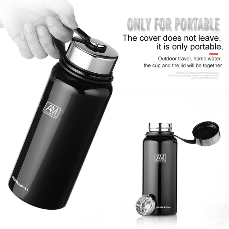 610ml Outdoor Vacuum Stainless Steel Heat Insulation Cup Portable Large Capacity Sports Bottle(Silver) by bashfashion