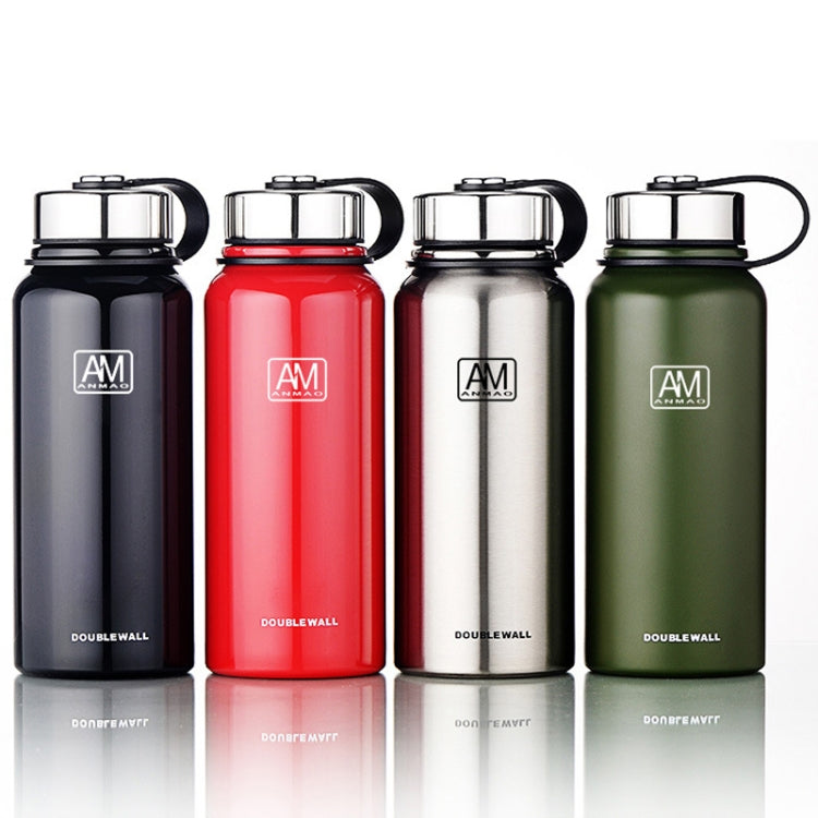 610ml Outdoor Vacuum Stainless Steel Heat Insulation Cup Portable Large Capacity Sports Bottle(Silver) by bashfashion