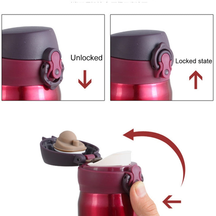 450ml Creative Portable Stainless Steel Vacuum Flask Vacuum Bottle (Red) by bashfashion