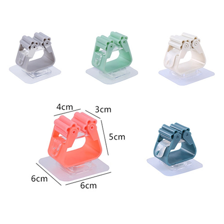 5pcs Wall-mounted Mop Storage Hooks No-stick Stick Kitchen Bathroom Brush Storage Tools, Random Color Delivery by bashfashion