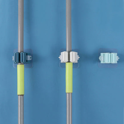 5pcs Wall-mounted Mop Storage Hooks No-stick Stick Kitchen Bathroom Brush Storage Tools, Random Color Delivery by bashfashion