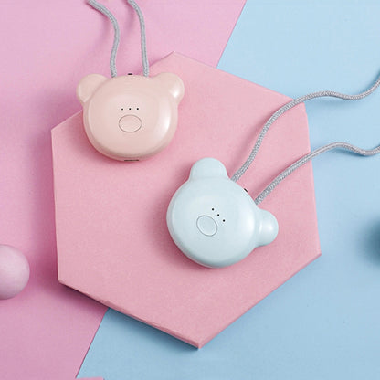 Mini Bear Style Neck Formaldehyde Negative Ion PM2.5 Removal Air Purifier for Kids (Blue) by bashfashion