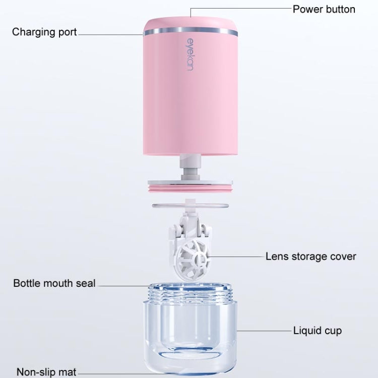 Eyekan HL-988 Ultrasonic Automatic Cleaner Beauty Lens Electric Cleaning Instrument(Pink) by bashfashion