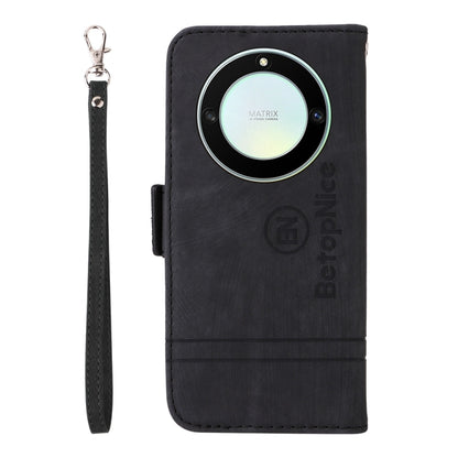 For Honor X9a 5G / X40 5G / Magic5 Lite BETOPNICE Dual-side Buckle Leather Phone Case (Black) by BETOPNICE