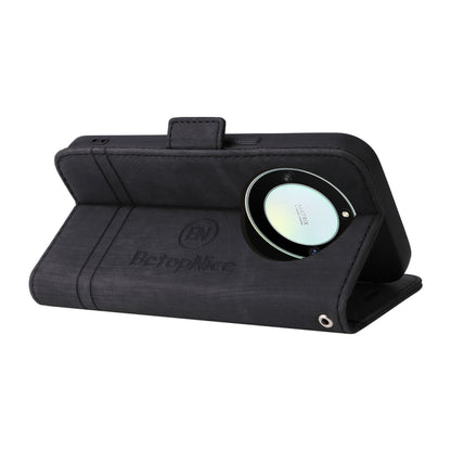 For Honor X9a 5G / X40 5G / Magic5 Lite BETOPNICE Dual-side Buckle Leather Phone Case (Black) by BETOPNICE