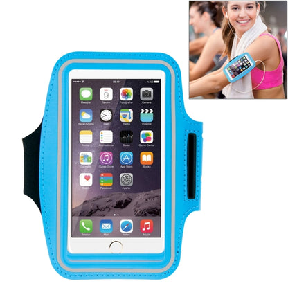 HAWEEL Sport Armband Case with Earphone Hole & Key Pocket, For iPhone XS, iPhone XS Max, iPhone X, iPhone 8 Plus & 7 Plus, iPhone 6 Plus, Galaxy S9+ / S8+ / S6 / S5(Baby Blue) by HAWEEL