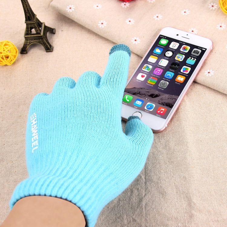 HAWEEL Three Fingers Touch Screen Gloves for Men, For iPhone, Galaxy, Huawei, Xiaomi, HTC, Sony, LG and other Touch Screen Devices(Blue) by HAWEEL