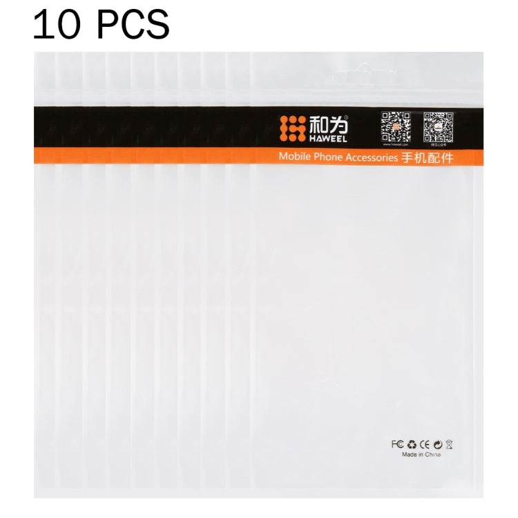 10 PCS HAWEEL 21cm x 11.5cm Hang Hole Clear Front White Pearl Jewelry Zip Lock Packaging Bag by HAWEEL