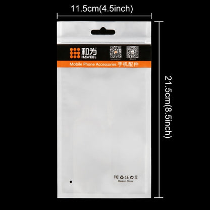 10 PCS HAWEEL 21cm x 11.5cm Hang Hole Clear Front White Pearl Jewelry Zip Lock Packaging Bag by HAWEEL