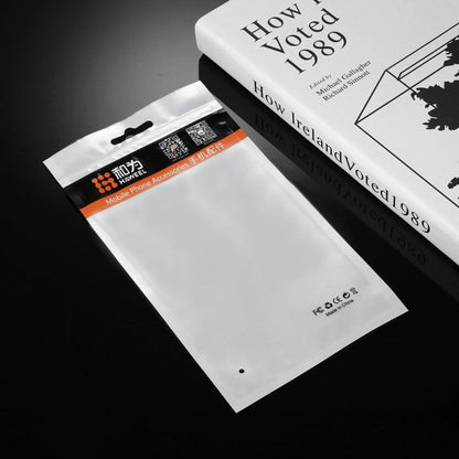 10 PCS HAWEEL 21cm x 11.5cm Hang Hole Clear Front White Pearl Jewelry Zip Lock Packaging Bag by HAWEEL