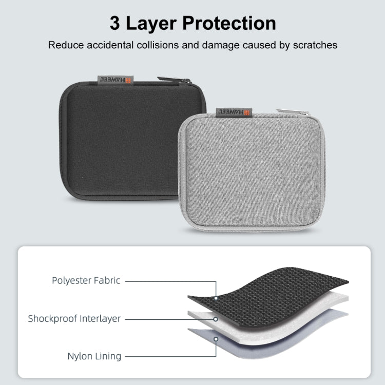 HAWEEL Watch Band Organizer Box Earphones / U Disk / Digital Cable Storage Case(Black) by HAWEEL