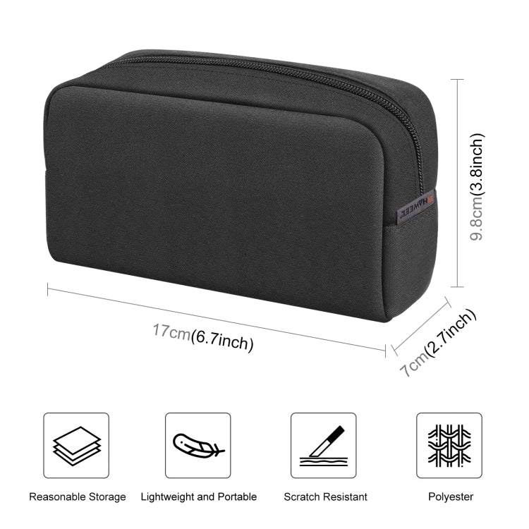 HAWEEL Electronic Organizer Storage Bag for Charger, Power Bank, Cables, Mouse, Earphones, Size: S(Black) by HAWEEL