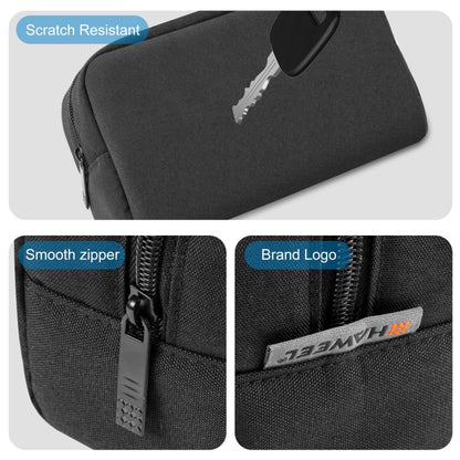 HAWEEL Electronics Organizer Storage Bag for Charger, Power Bank, Cables, Mouse, Earphones, Size: L(Black) by HAWEEL
