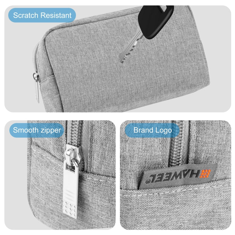 HAWEEL Electronics Organizer Storage Bag for Charger, Power Bank, Cables, Mouse, Earphones, Size: L(Grey) by HAWEEL