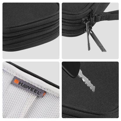 HAWEEL Electronic Organizer Double Layers Storage Bag for Cables, Charger, Power Bank, Phones, Earphones(Black) by HAWEEL