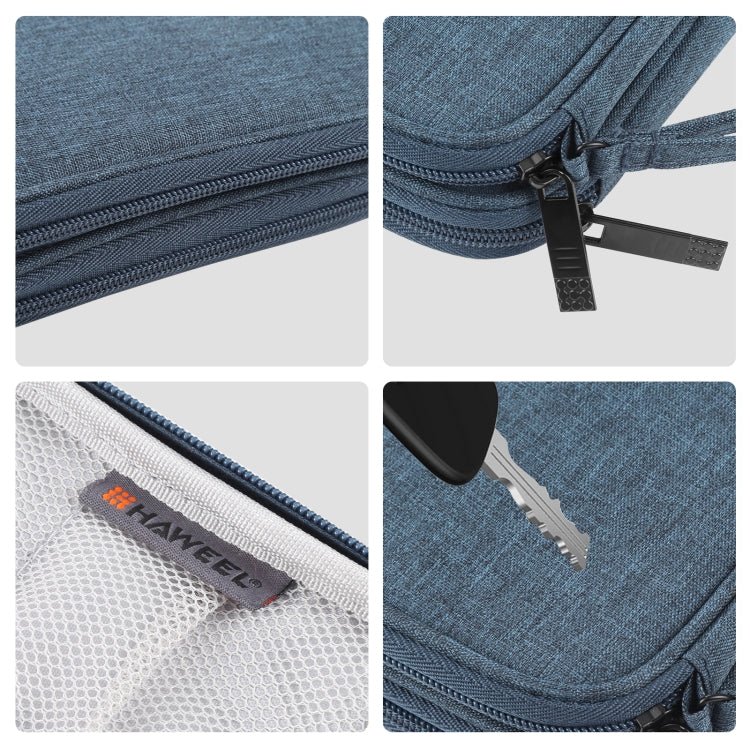 HAWEEL Electronic Organizer Double Layers Storage Bag for Cables, Charger, Power Bank, Phones, Earphones(Dark Blue) by HAWEEL