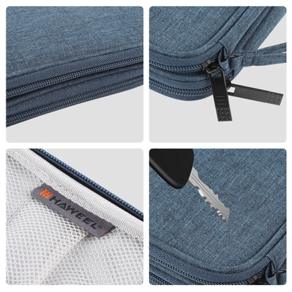 HAWEEL Electronic Organizer Double Layers Storage Bag for Cables, Charger, Power Bank, Phones, Earphones(Dark Blue) by HAWEEL