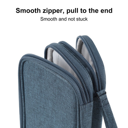 HAWEEL Electronic Organizer Double Layers Storage Bag for Cables, Charger, Power Bank, Phones, Earphones(Dark Blue) by HAWEEL