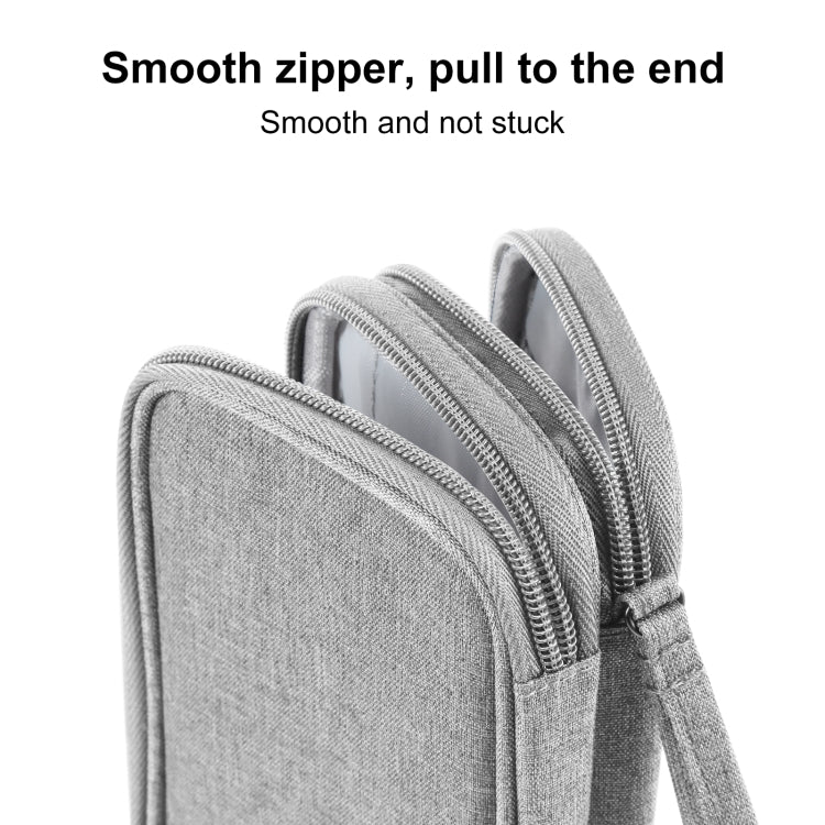 HAWEEL Electronic Organizer Double Layers Storage Bag for Cables, Charger, Power Bank, Phones, Earphones (Grey) by HAWEEL