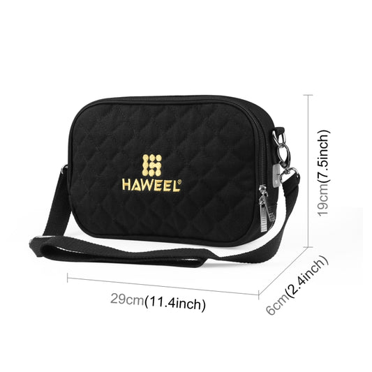 HAWEEL Messenger Shoulder Small Bag Digital Tablet Phone Warmer Storage Bag with Hand Warmer(Black) by HAWEEL