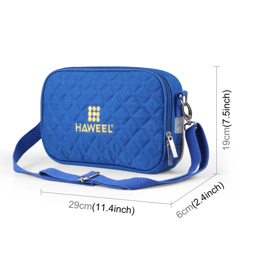 HAWEEL Messenger Shoulder Small Bag Digital Tablet Phone Warmer Storage Bag with Hand Warmer(Blue) by HAWEEL