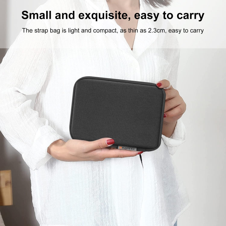 HAWEEL Watch Band Organizer Box Earphones / U Disk / Digital Cable Storage Case(Black) by HAWEEL