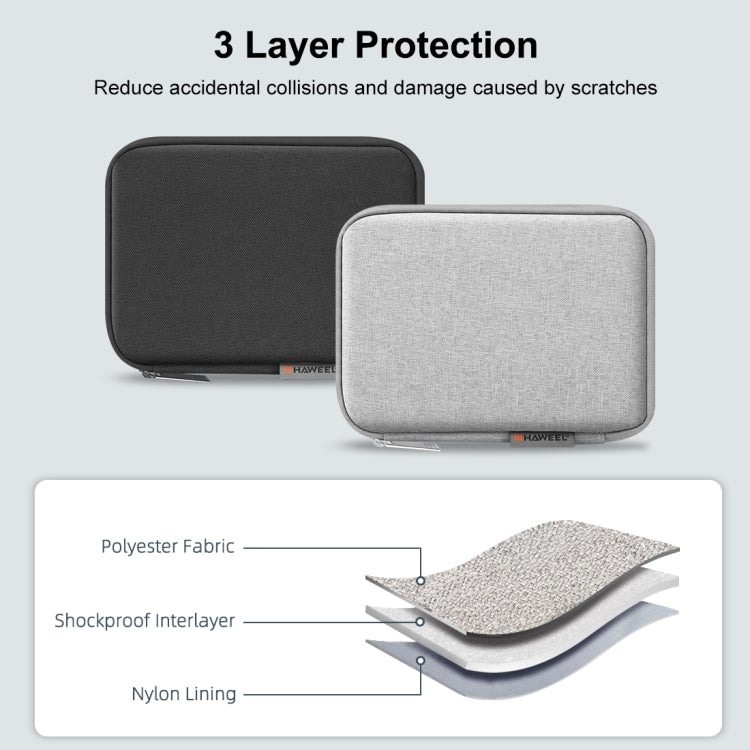 HAWEEL Watch Band Organizer Box Earphones / U Disk / Digital Cable Storage Case(Grey) by HAWEEL