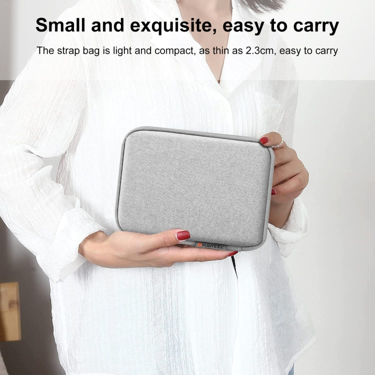 HAWEEL Watch Band Organizer Box Earphones / U Disk / Digital Cable Storage Case(Grey) by HAWEEL