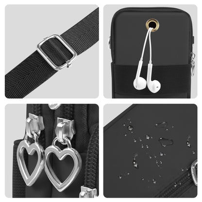 HAWEEL Mini Crossbody Vertical Zipper Pouch Phone Case Bag(Black) by HAWEEL