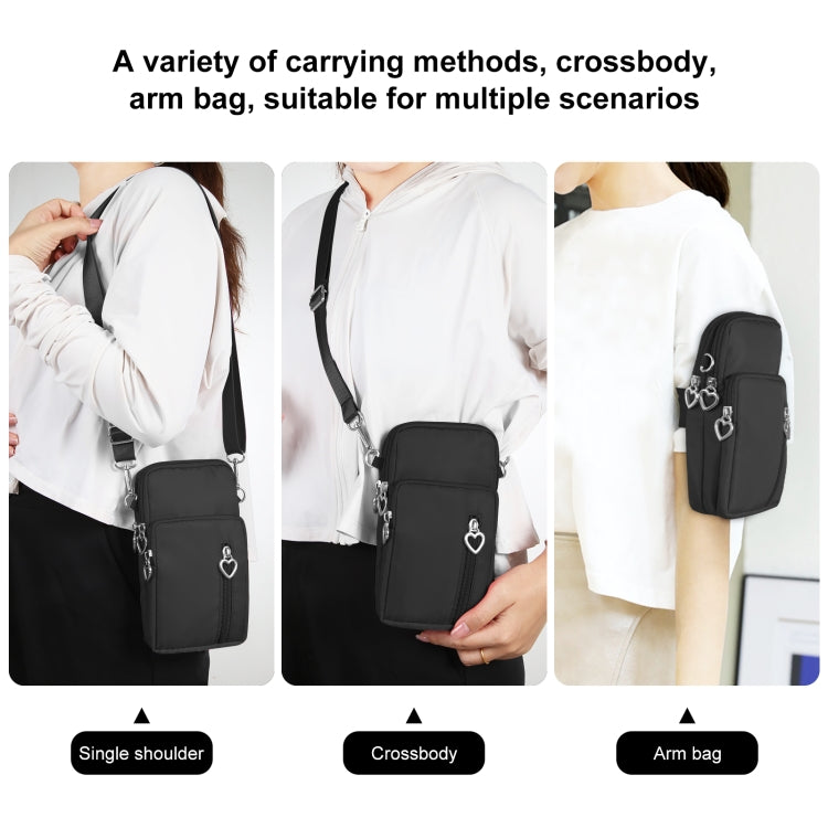 HAWEEL Mini Crossbody Vertical Zipper Pouch Phone Case Bag(Black) by HAWEEL