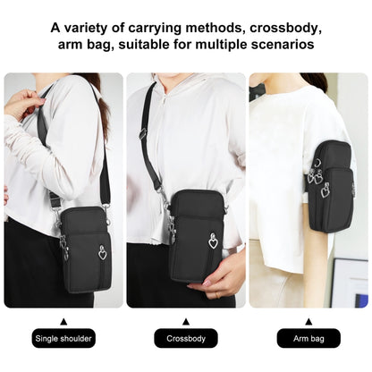 HAWEEL Mini Crossbody Vertical Zipper Pouch Phone Case Bag(Black) by HAWEEL