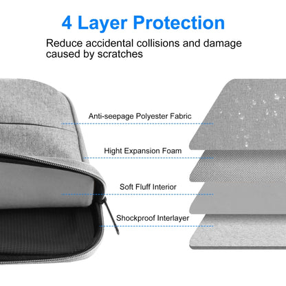 HAWEEL 13.0 inch Sleeve Case Zipper Briefcase Laptop Handbag For Macbook, Samsung, Lenovo Thinkpad, Sony, DELL Alienware, CHUWI, ASUS, HP, 13 inch -13.5 inch Laptops(Grey) by HAWEEL