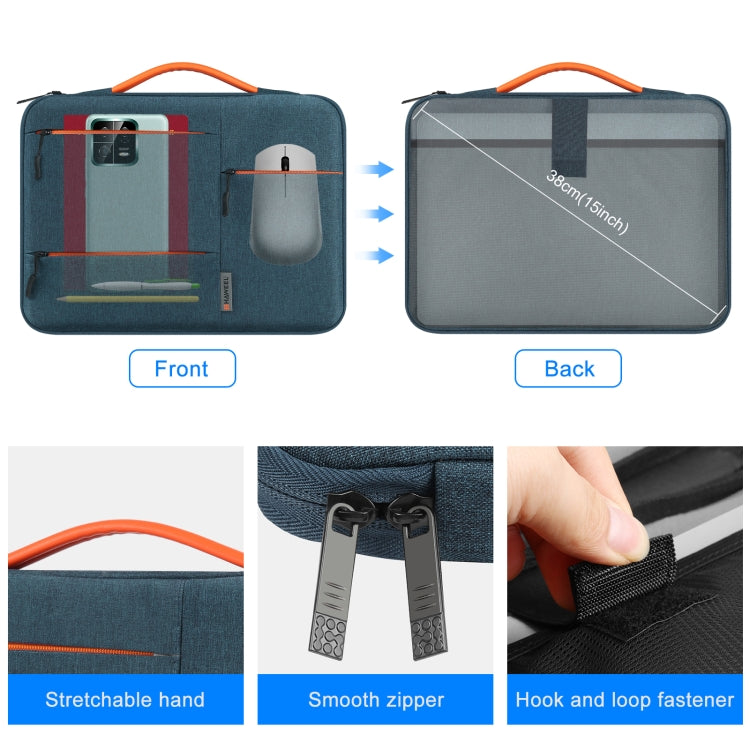 HAWEEL 13.0 inch Sleeve Case Zipper Briefcase Laptop Handbag For Macbook, Samsung, Lenovo Thinkpad, Sony, DELL Alienware, CHUWI, ASUS, HP, 13 inch -13.5 inch Laptops(Navy Blue) by HAWEEL
