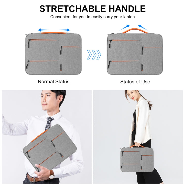 HAWEEL 15.0 inch Sleeve Case Zipper Briefcase Laptop Handbag For Macbook, Samsung, Lenovo Thinkpad, Sony, DELL Alienware, CHUWI, ASUS, HP, 15.0 inch-16.0 inch Laptops(Grey) by HAWEEL