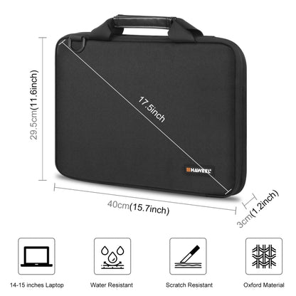 HAWEEL 15.0 inch -16.0 inch Briefcase Crossbody Laptop Bag For Macbook, Lenovo Thinkpad, ASUS, HP(Black) by HAWEEL