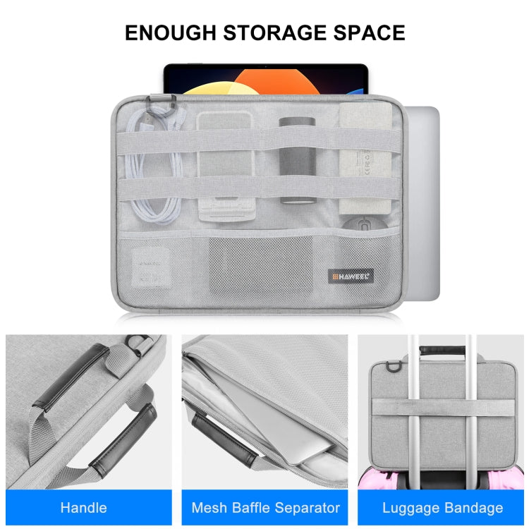 HAWEEL 15.0 inch -16.0 inch Briefcase Crossbody Laptop Bag For Macbook, Lenovo Thinkpad, ASUS, HP(Grey) by HAWEEL