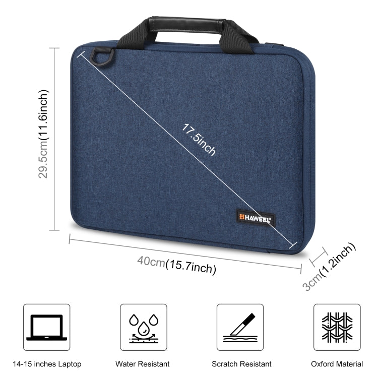 HAWEEL 15.0 inch -16.0 inch Briefcase Crossbody Laptop Bag For Macbook, Lenovo Thinkpad, ASUS, HP(Navy Blue) by HAWEEL
