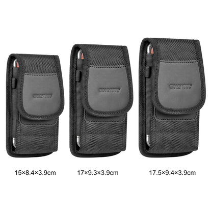 HAWEEL 4.7-6.1 inch Nylon Cloth Phone Belt Clip Carrying Pouch with Card Slot (Black) by HAWEEL