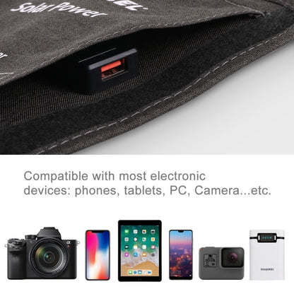 HAWEEL 14W Foldable Solar Panel Charger with 5V / 2.4A Max Dual USB Ports by HAWEEL